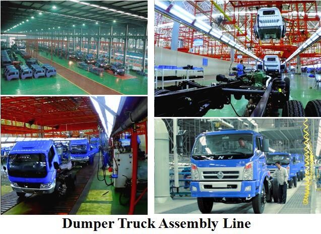 Cadeia de fabricação clara do camionete do dever, fábrica da produção do caminhão do transporte de carga, auto investimento da planta de conjunto 3