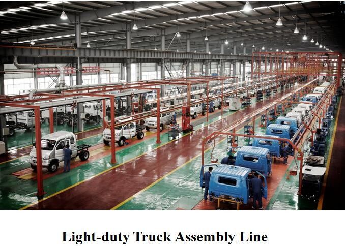 Cadeia de fabricação clara do camionete do dever, fábrica da produção do caminhão do transporte de carga, auto investimento da planta de conjunto 2