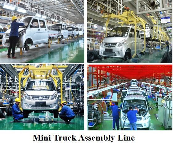 Cadeia de fabricação clara do camionete do dever, fábrica da produção do caminhão do transporte de carga, auto investimento da planta de conjunto 1